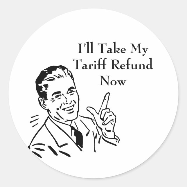 Adesivo Vintage Tariff Refund Check (Frente)