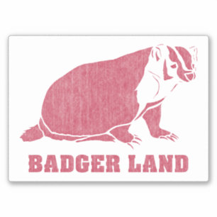 Adesivo Vintage Terrestre de Badger Afetado