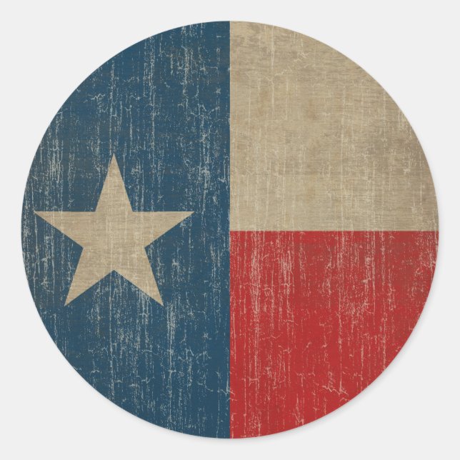 Adesivo Vintage Texas Flag (Frente)