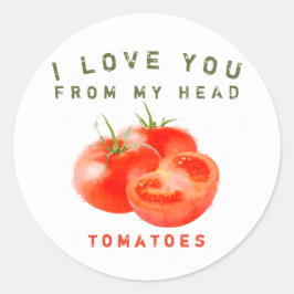 Adesivo Vintage Tomato Quote Design - Round