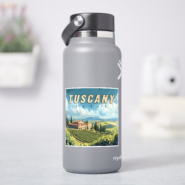 Adesivo Vintage Toscânia Itália (HidroFlask)