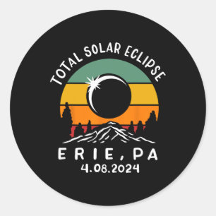 Adesivo Vintage Total Solar Eclipse Usa Erie Pensilvânia