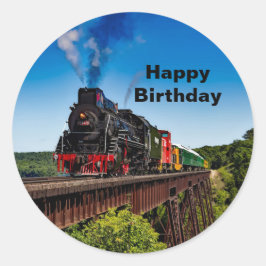 Adesivo Vintage Train Bridge Photo Birthday