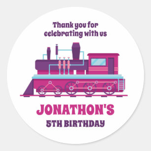 Adesivo Vintage Train Party Favor do Aniversário de crianç