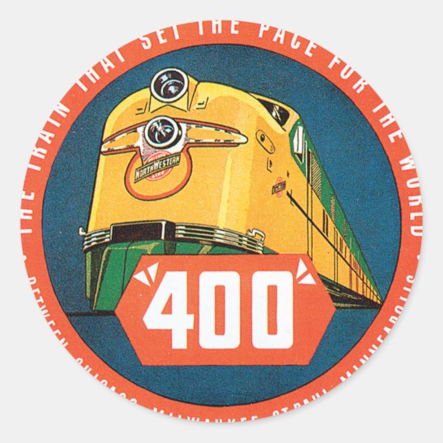 Adesivo Vintage Train Stickers (Frente)