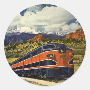 Adesivo Vintage Transportation in American West, Train 158