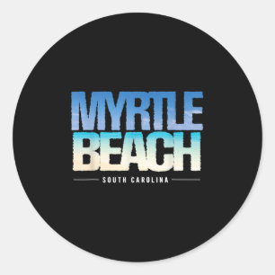Adesivo Vintage Tropical Beach Myrtle Beach Carolina do Su