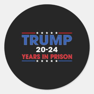 Adesivo Vintage Trump 20-24 Anos Na Prisão Engraçado Anti-