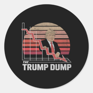 Adesivo Vintage Trump Dump Anti-Trump Crash do Mercado de 