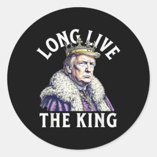 Adesivo Vintage Trump Vive O Patriótico Rei Americano