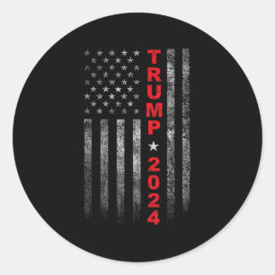 Adesivo Vintage U.A. Bandeira Americana Trump 2024