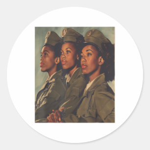Adesivo Vintage USA Army Black Sisterhood Women Soldiers M