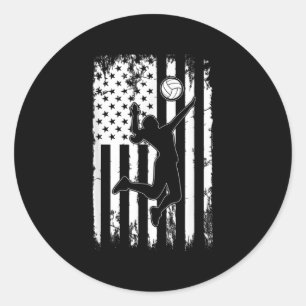 Adesivo Vintage USA - Equipe Americana De Jogador De Volei