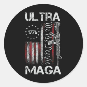 Adesivo Vintage Usa Flag Ultra Gun Usa 4 De Julho Trump 2