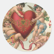 Vintage Valentines, Anjos Vitorianos Querubins Cor