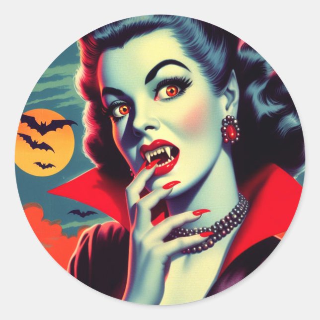 Adesivo Vintage Vampire Woman (Frente)