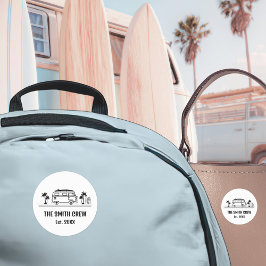 Adesivo Vintage Van Life Surfer Crew Sticker