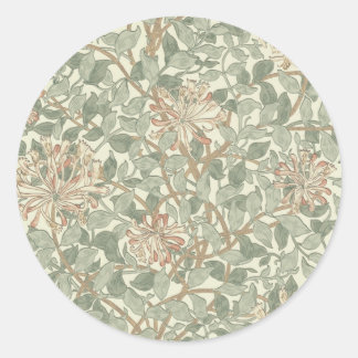 Adesivo Vintage Verde Suave William Morris Honeysuckle