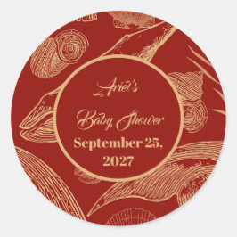 Adesivo Vintage - Vermelho de Baleia Náutica