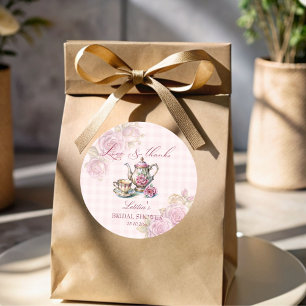 Adesivo Vintage Victorian rosa rosa brava chá brava favor