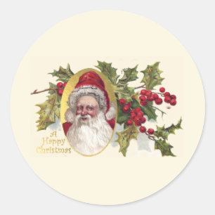 Adesivo Vintage Victorian Santa Claus, c.1906 Natal