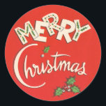 Adesivo Vintage - Vintage Felry Christmas Sticker<br><div class="desc">Vintage - Vintage Felry Christmas Sticker</div>