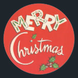 Adesivo Vintage - Vintage Felry Christmas Sticker<br><div class="desc">Vintage - Vintage Felry Christmas Sticker</div>