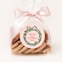 Adesivo Vintage Vintage Pink Christmas Gift Sticker