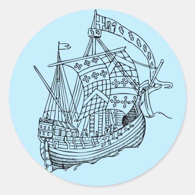 Adesivo Vintage - Vintage Ship Stickers (Frente)