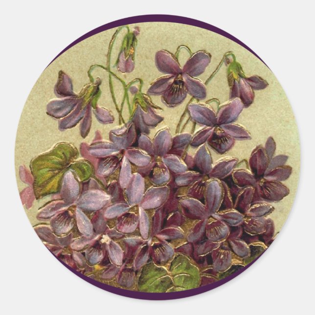 Adesivo Vintage Violets Emboscada (Frente)