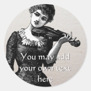 Adesivo Vintage Violinist Stickers
