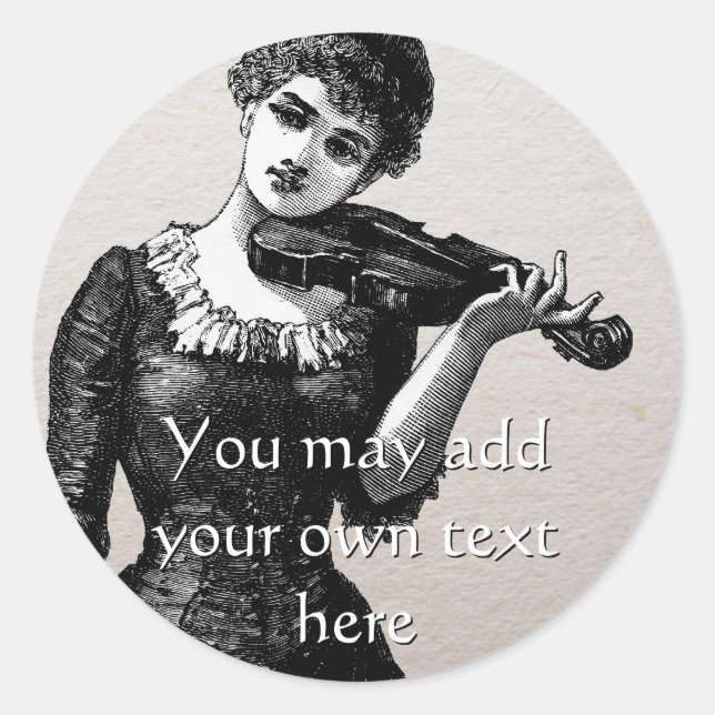 Adesivo Vintage Violinist Stickers (Frente)