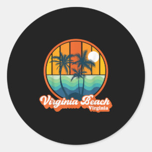 Adesivo Vintage Virginia Beach Virginia Summer 90s Beach S