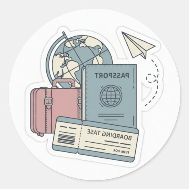 Adesivo Vintage Wanderlust Adventure Sticker ملصق مغامرة ا (Frente)