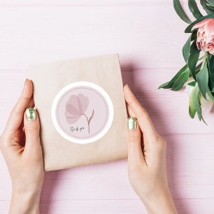 Adesivo Vintage Watercolor Flower Obrigado