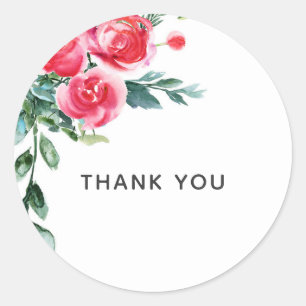 Adesivo Vintage Watercolor - Folhas Vermelhas Róficas Com