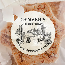 Adesivo Vintage Western Country Cowboy Aniversário Obrigad