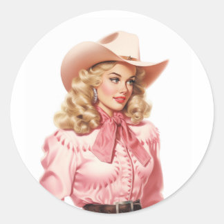 Adesivo Vintage Western Cowgirl