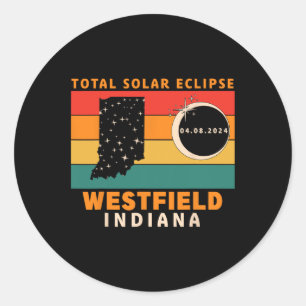 Adesivo Vintage Westfield Indiana Total Eclipse Solar 2024