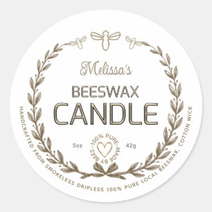 Adesivo Vintage Wreath Bee Heart