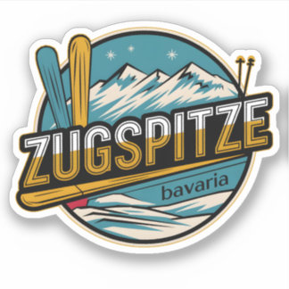 Adesivo Vintage Zugspitze bavarian outdoor nature gifts