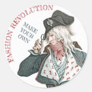 Adesivo Vintagem da Revolução Francesa de Les Incroyable