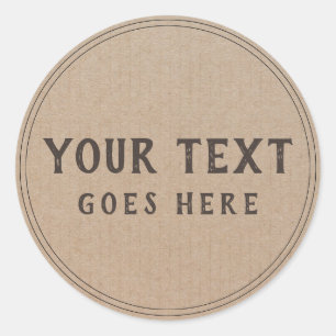 Adesivo Vintagem de produtos feitos à mão Simples Trenda