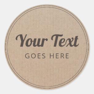 Adesivo Vintagem de produtos feitos à mão Simples Trenda