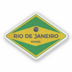 Adesivo Vintagem do Brasil no Rio de Janeiro