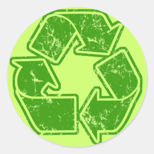 Adesivo Vintagem gráfica do Reciclar
