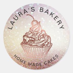Adesivo Vintagem Rústica do Cupcake de Cakes & Sweets