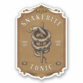 Adesivo Vintagem Tônica de Snakebite