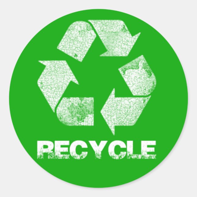 Adesivo Vintagens verdes reciclares (Frente)