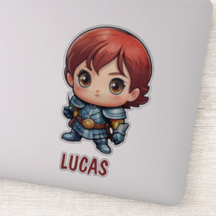 Adesivo Viny Personalizado Infantil Cavaleiro Chib